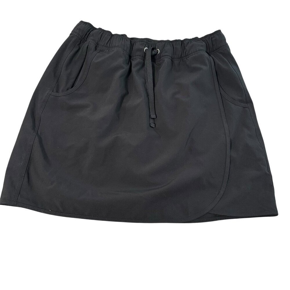 Patagonia Black Polyester Fleetwith Activewear Skort Medium Skirt Golf Pullon